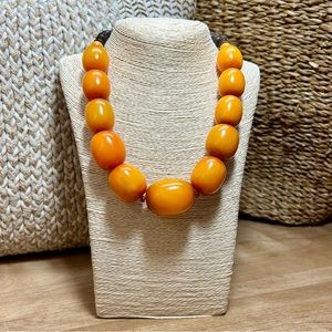 TIBETAN FAUX AMBER BEADS NECKLACE
